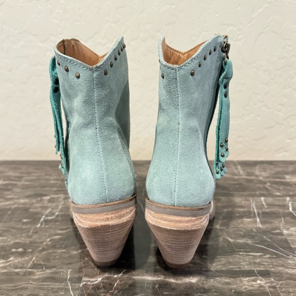 NEW Dingo Classy N Sassy Studded Suede Leather Western Booties - Picture 9 of 12